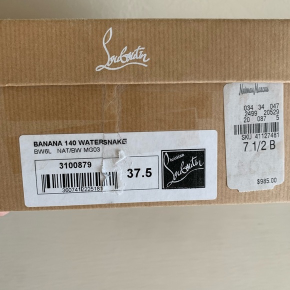 Authentic Christian Louboutin size 37.5 snakeskin brown pumps $985 New with box - Picture 7 of 7
